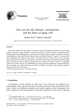New sex for old: lifestyle, consumerism, and the ethics of aging well