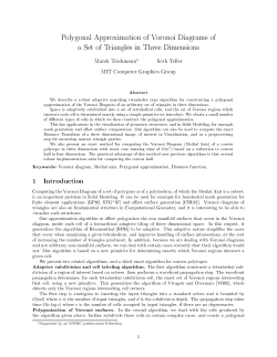 Polygonal Approximation of Voronoi Diagrams of a Set of Triangles