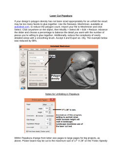 Laser Cut Pepakura If your design`s polygon density has not been