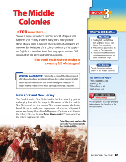 The Middle Colonies - Waukee Community School District Blogs