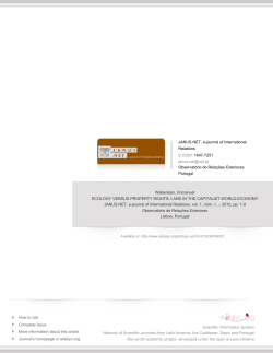 LAND IN THE CAPITALIST WORLD-ECONOMY