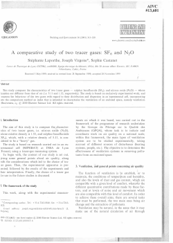 A comparative study of two tracer gases: SF6 and N20