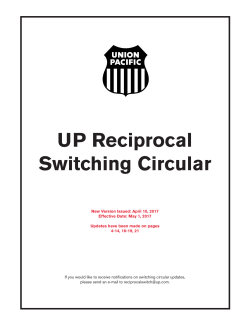 UP Reciprocal Switching Circular