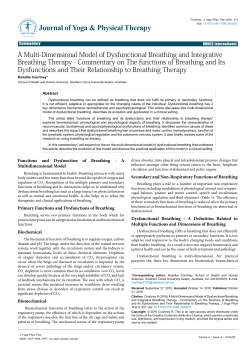 A Multi-Dimensional Model of Dysfunctional Breathing and