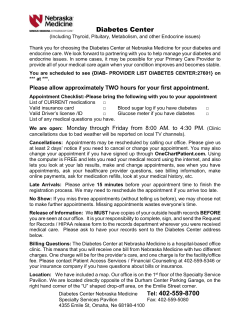 New Patient Letter - Nebraska Medicine