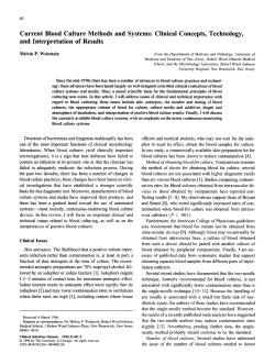 Current Blood Culture Methods and Systems: Clinical Concepts