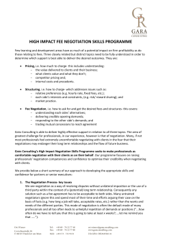 High Impact Negotiation Programme