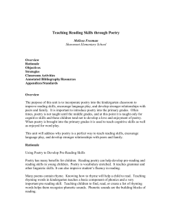 Teaching Reading Skills through Poetry