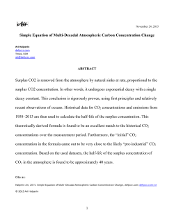 Simple Equation of Multi-Decadal Atmospheric Carbon