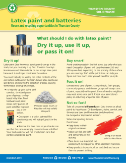 latex paint and batteries dry it up, use it up, or pass it on!