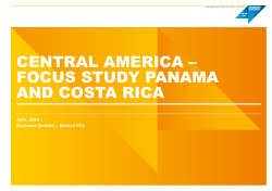 CENTRAL AMERICA &ndash; FOCUS STUDY PANAMA AND COSTA RICA
