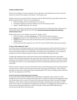 LOWER GI ENDOSCOPIES - Medical Reimbursement Specialists