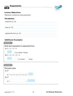 Exponents 1-2 - West Windsor-Plainsboro Regional School District