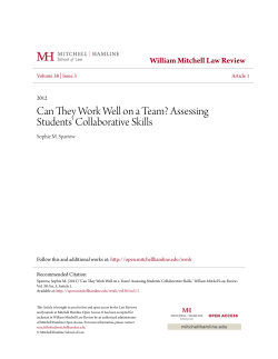 Can They Work Well on a Team? Assessing Students` Collaborative