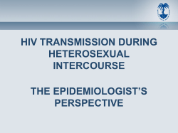 hiv transmission during heterosexual intercourse