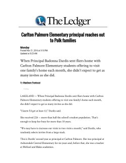 Carlton Palmore Elementary principal reaches out to Polk families
