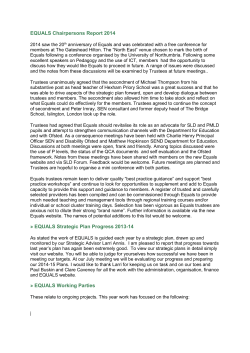 EQUALS Chairpersons Report 2014 &raquo; EQUALS Strategic Plan