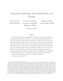 Comparative Advantage, International Trade