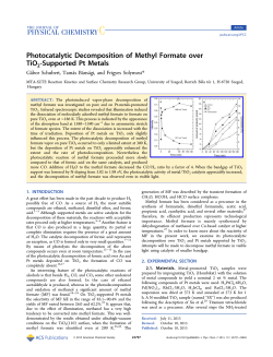 Photocatalytic Decomposition of Methyl Formate over TiO2