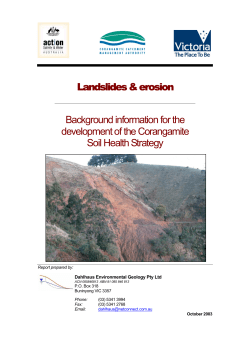 Professional Report - Corangamite Catchment Management Authority