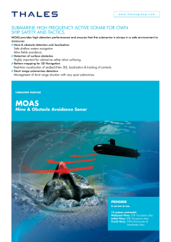 Submarine high frequency active Sonar for own Ship Safety and