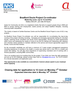 Bradford Doula Project Co-ordinator