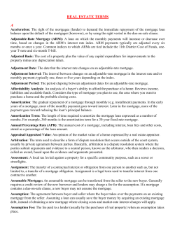REAL ESTATE TERMS A
