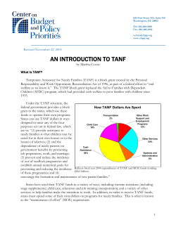 AN INTRODUCTION TO TANF