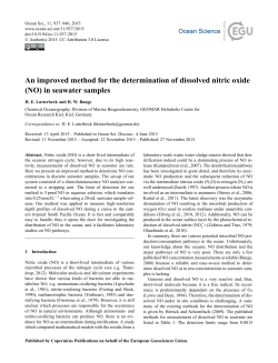(NO) in seawater samples