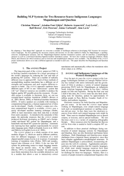 Building NLP systems for two resource-scarce