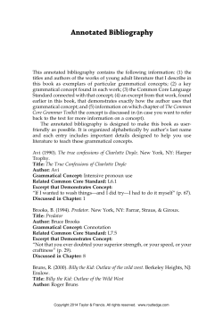 Annotated Bibliography