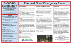 Personal Flood Emergency Plans
