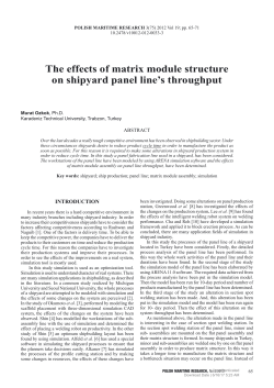 The effects of matrix module structure on shipyard panel line`s