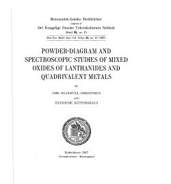 powder-diagram and spectroscopic studies o mixed oxides of