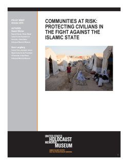 Communities At Risk: Protecting Civilians in the Fight Against the