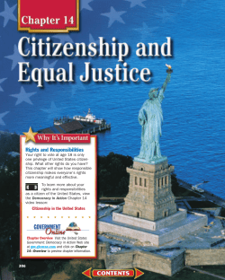 Chapter 14: Citizenship and Equal Justice