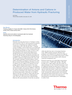 Determination of Anions and Cations in Produced Water from