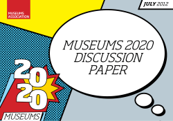 MUSEUMS 2020 DISCUSSION PAPEr