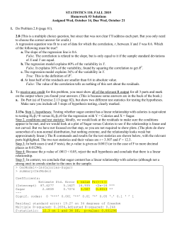 Assignment #3, Due Wed, Oct 21