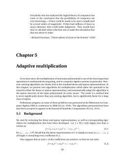 5. Adaptive multiplication
