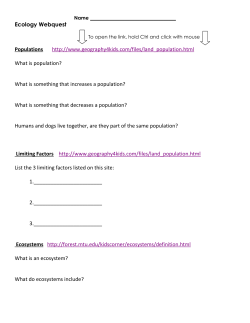 Ecology Webquest