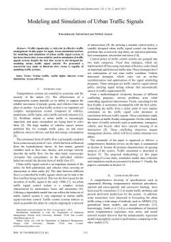 Modeling and Simulation of Urban Traffic Signals