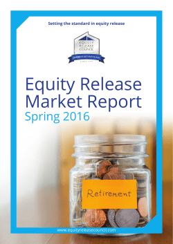 Equity Release Market Report Spring 2016