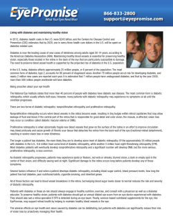 Living with Diabetes and Maintaining Healthy Vision