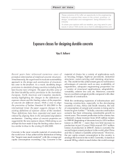 Exposure classes for designing durable concrete