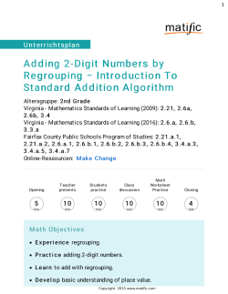 Adding 2-Digit Numbers by Regrouping &minus; Introduction To Standard