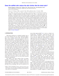 Does the sailfish skin reduce the skin friction like the shark skin?