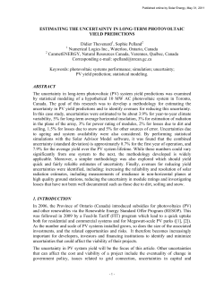 Estimating the Uncertainty in Long-Term Photovoltaic Yield Predictions