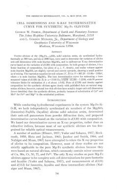 CELL DIMENSIONS AND X-RAY DETERMINATIVE CURVE