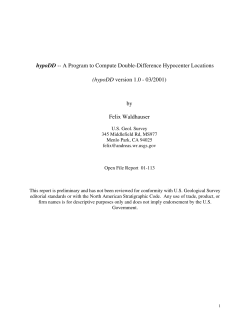 hypoDD -- A Program to Compute Double